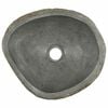 vidaXL Basin Light grey (38-45) x (30-35) x 15 cm River stone