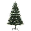 vidaXL Artificial Hinged Christmas Tree 150 LEDs & Flocked Snow 120 cm