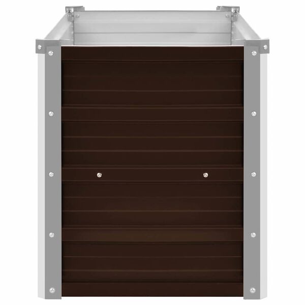 vidaXL Garden Raised Bed Brown 160x40x45 cm Galvanised Steel