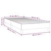 vidaXL Bed Frame without Mattress Dark Grey Twin XL Fabric (US Only)