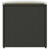 vidaXL Cushion Box with Storage Black 50 x 50 x 50 cm Poly Rattan