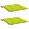 vidaXL Garden Chair Cushions 2 pcs Bright Green 40x40x4 cm Oxford Fabric