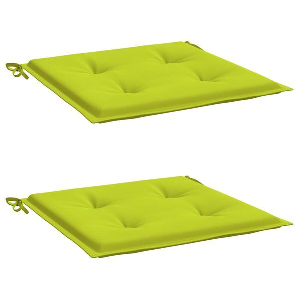vidaXL Garden Chair Cushions 2 pcs Bright Green 40x40x4 cm Oxford Fabric