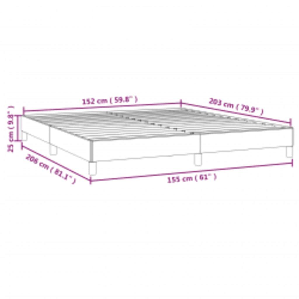 vidaXL Bed Frame without Mattress Dark Grey 152x203 cm Queen Velvet