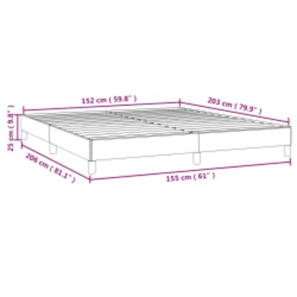 vidaXL Bed Frame without Mattress Dark Grey 152x203 cm Queen Velvet