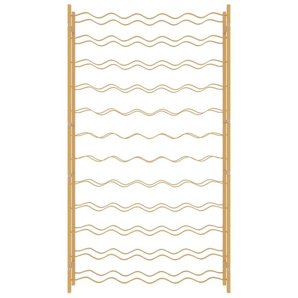 vidaXL Wine Rack for 72 Bottles Gold Metal