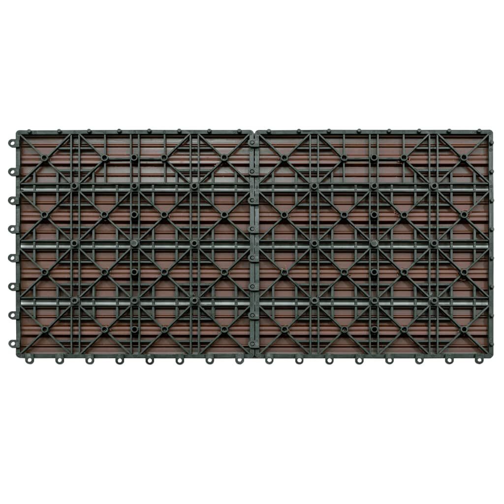 vidaXL Decking Tiles 6 pcs WPC 60x30 cm 1.08 m² Brown