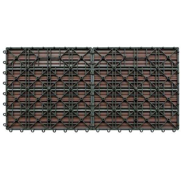 vidaXL Decking Tiles 6 pcs WPC 60x30 cm 1.08 m² Brown