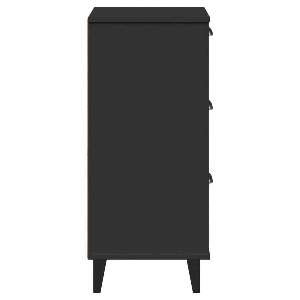 vidaXL Bedside Cabinet VIKEN Black Engineered Wood