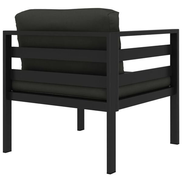 vidaXL 6 Piece Garden Lounge Set with Cushions Aluminium Anthracite