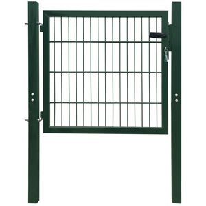 vidaXL 2D Fence Gate (Single) Green 106 x 130 cm