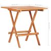 vidaXL 3 Piece Bistro Set with Grey Cushions Solid Teak Wood