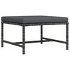vidaXL Sectional Footrest with Cushion Grey Poly Rattan