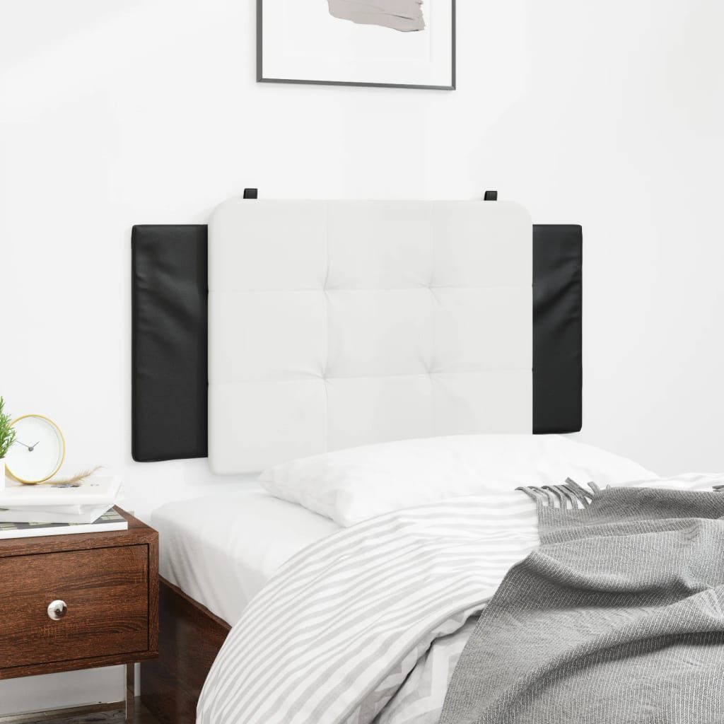 vidaXL Headboard Cushion "Zadar" Black and White 100 cm Faux Leather