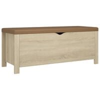 vidaXL Storage Box with Cushion Sonoma Oak 105x40x45 cm