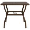 vidaXL Garden Table Brown 81.5x81.5x72 cm Steel