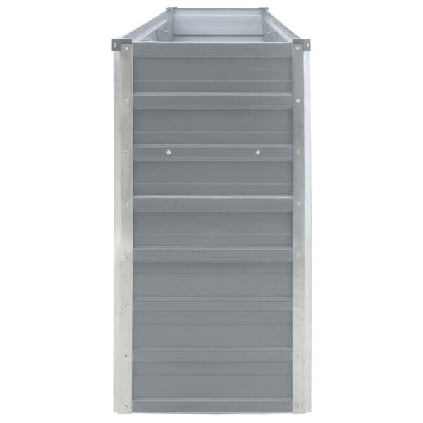 vidaXL Raised Garden Bed 320x40x77 cm Galvanised Steel Grey
