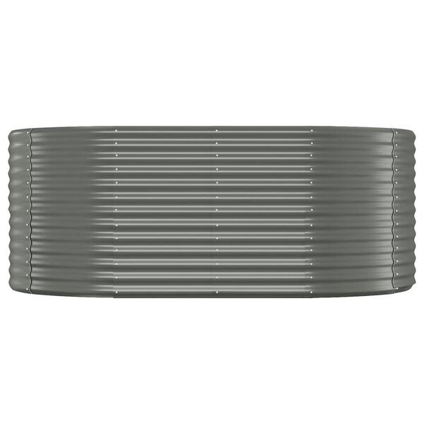 vidaXL Garden Raised Bed Powder-coated Steel 175x100x68 cm Grey