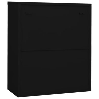 vidaXL Office Cabinet Black 90x40x105 cm Steel