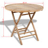 vidaXL 5 Piece Folding Outdoor Dining Set Bamboo