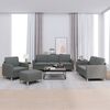 vidaXL 4 Piece Sofa Set with Cushions Dark Grey Fabric
