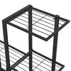 vidaXL Flower Stand 94.5x25x88 cm Black Metal