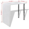 vidaXL Bar Table MDF with 2 Steel Legs High Gloss White