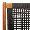 vidaXL Garden Furniture Black 122 x 78 x 73cm Solid Acacia wood