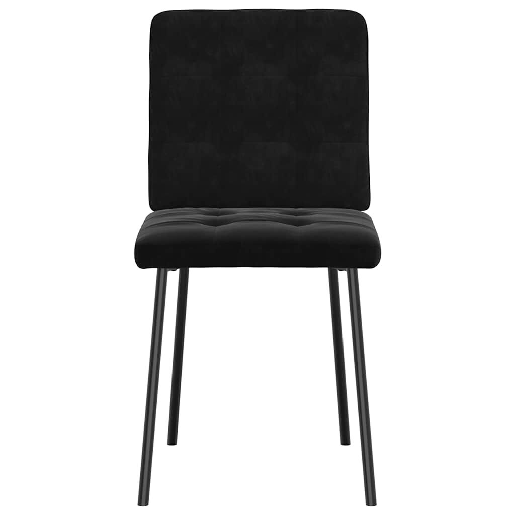 vidaXL Dining Chairs 2 pcs Black Velvet