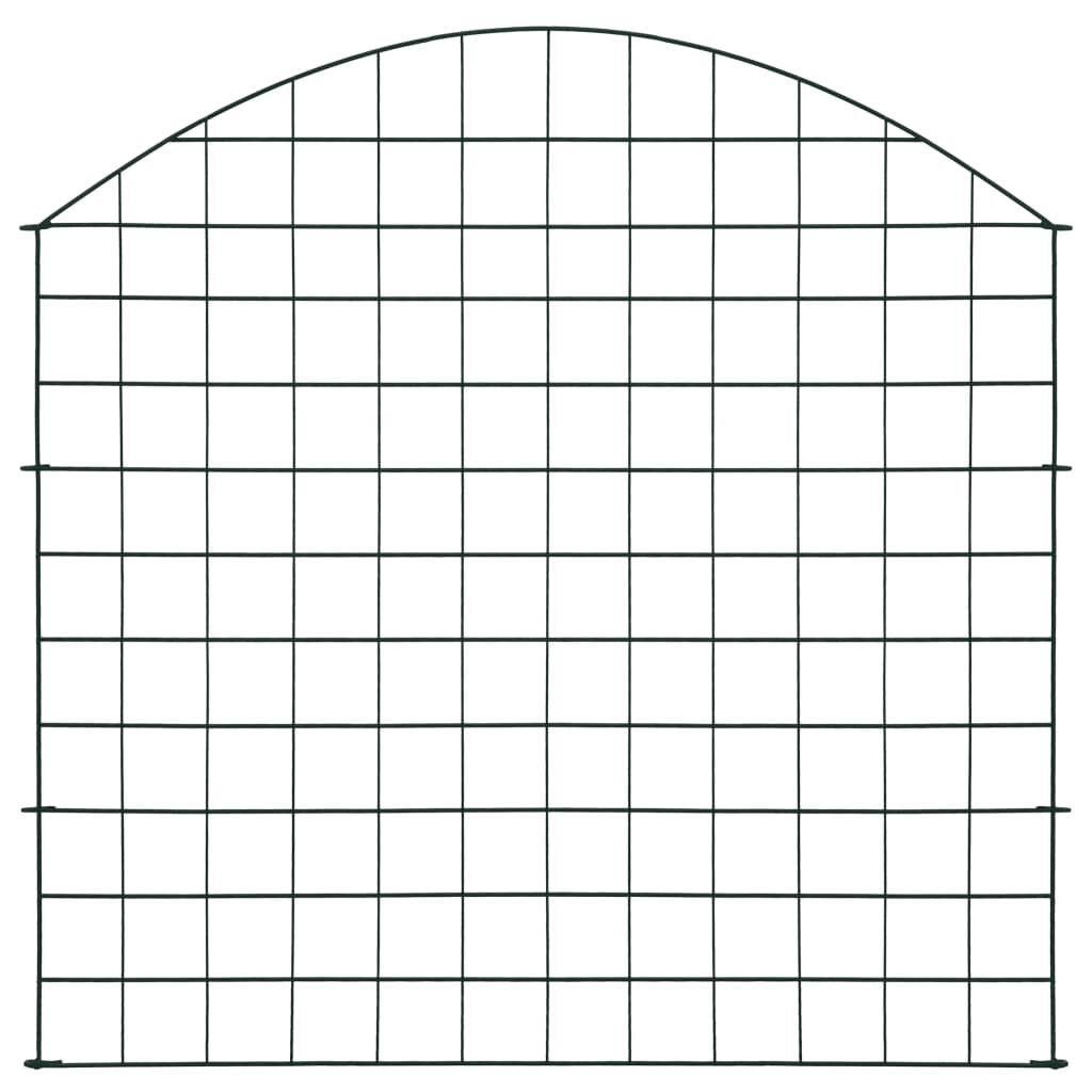 vidaXL Arched Garden Fence Set 77.5x78.5 cm Green