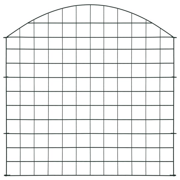 vidaXL Arched Garden Fence Set 77.5x78.5 cm Green