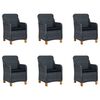 vidaXL 7 Piece Garden Dining Set Dark Grey