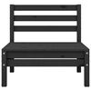 vidaXL 4 Piece Garden Lounge Set Solid Pinewood Black
