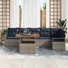 vidaXL Garden Dining Set with Cushion 7 pcs Grey and Navy