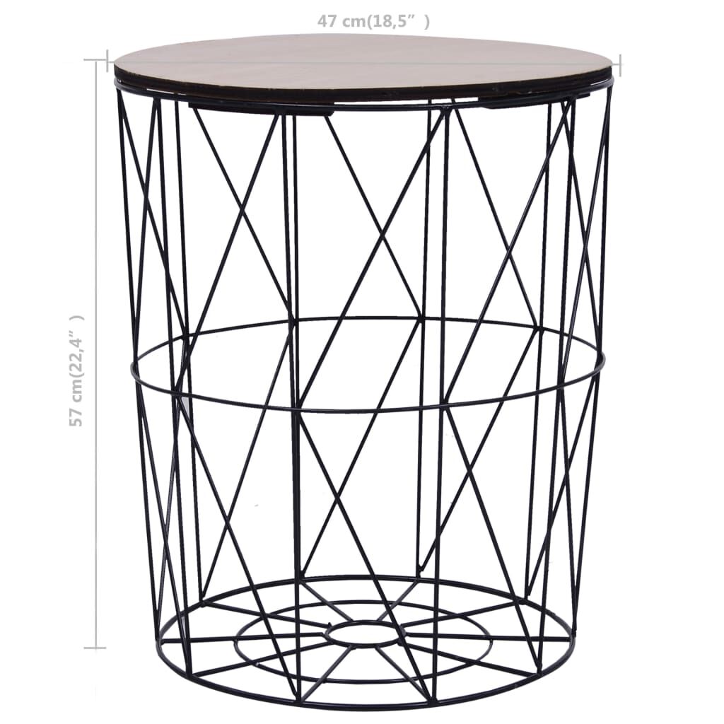 vidaXL Coffee Table Black ? 47 cm