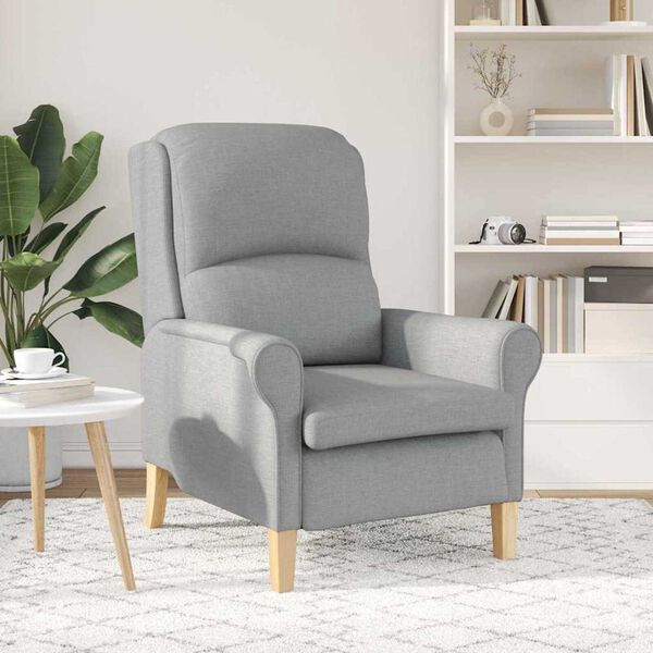 vidaXL Armchair Light grey 76 x 94 x 102 cm Fabric