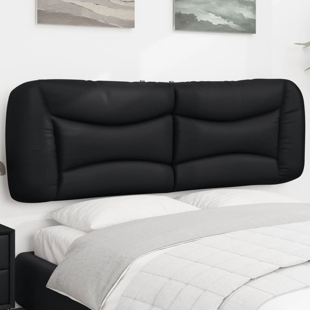 vidaXL Headboard Cushion Black 152 cm Queen Faux Leather