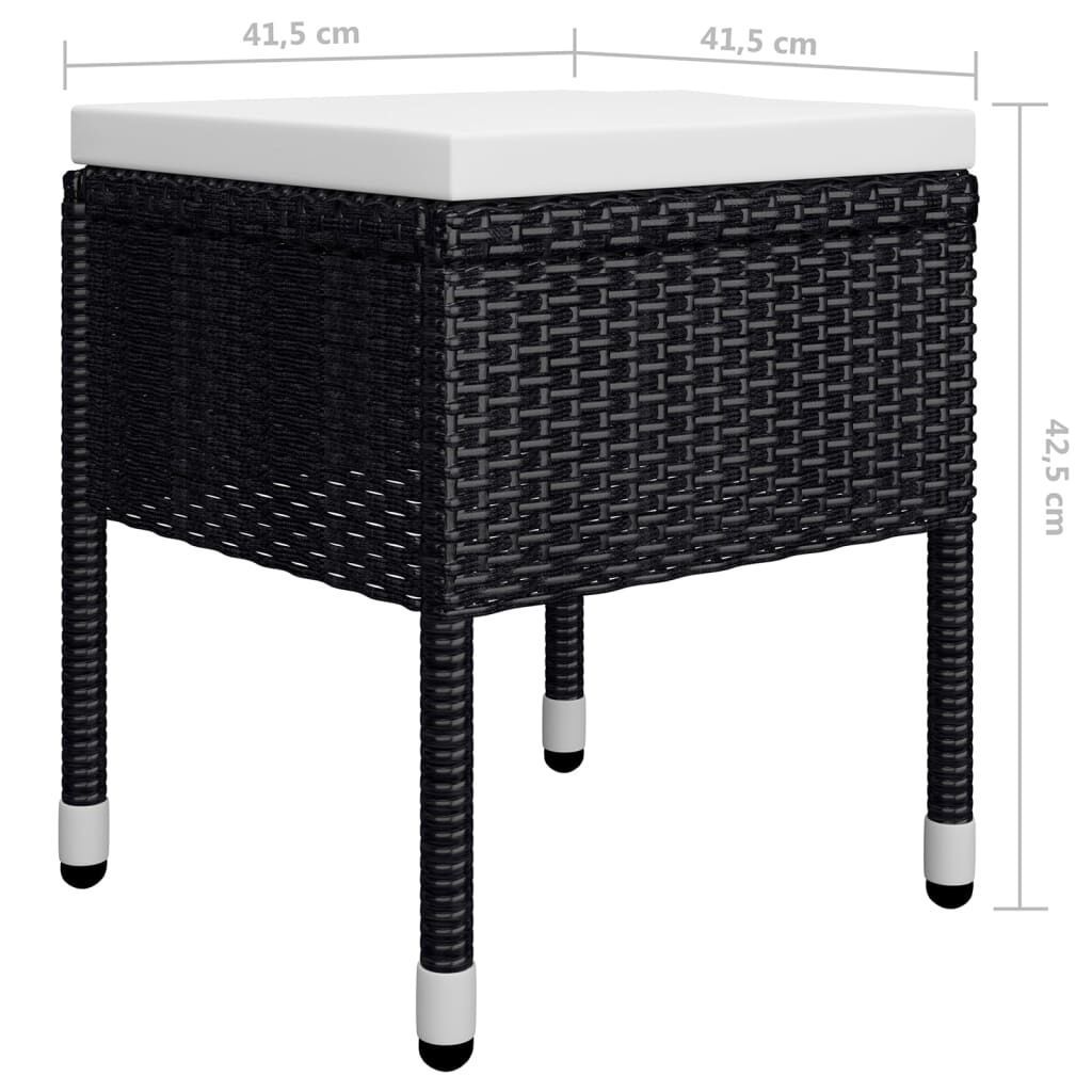 vidaXL 9 Piece Garden Dining Set Black