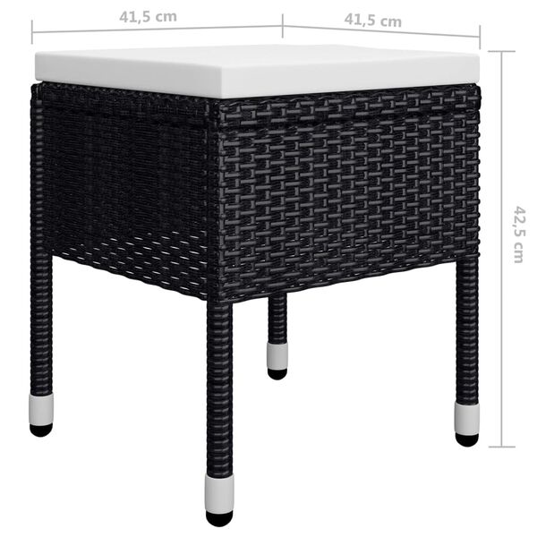 vidaXL 9 Piece Garden Dining Set Black