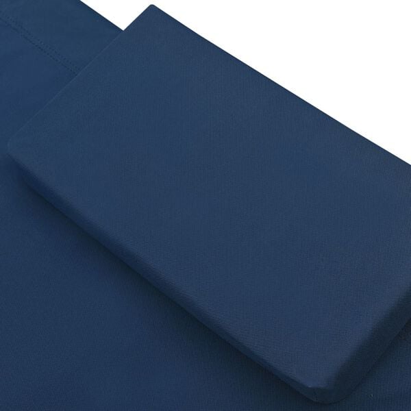 vidaXL Outdoor Lounge Bed with Canopy and Pillows Blue