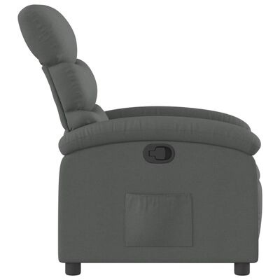 vidaXL Recliner Chair Dark Grey Fabric