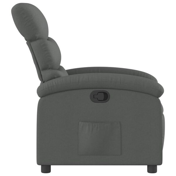 vidaXL Recliner Chair Dark Grey Fabric