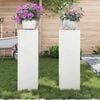 vidaXL Plant Stands 2 pcs White 24 x 24 x 75 cm Steel