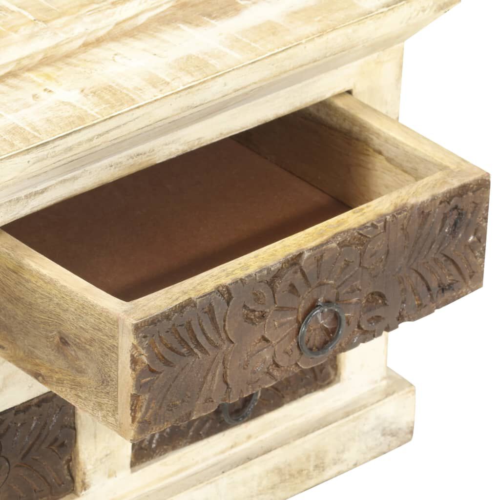 vidaXL Coffee Table White 68x68x30 cm Solid Mango Wood
