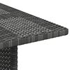 vidaXL Garden Dining Table Grey 110x70x65 cm Poly Rattan