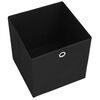 vidaXL Storage Boxes 10 pcs Non-woven Fabric 28x28x28 cm Black