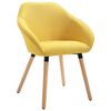 vidaXL Dining Chairs 4 pcs Yellow Fabric