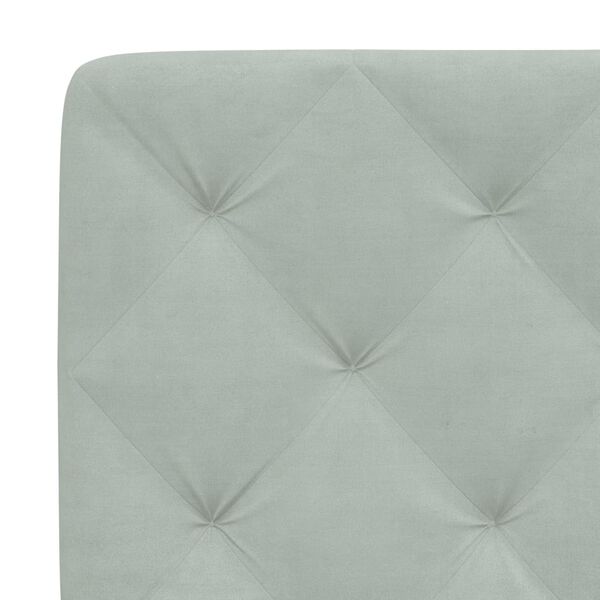 vidaXL Bed Frame without Mattress Light Grey 137x190 cm Velvet