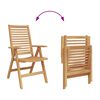 vidaXL Garden Dining Set 5 pcs Brown Solid teak wood