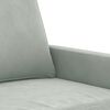 vidaXL 2 Piece Sofa Set with Cushions Light Grey Velvet